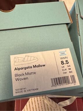 Toms Alpargata Mallow Shoe Box in Teal